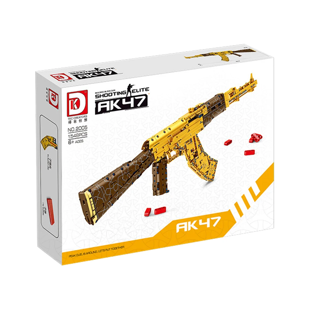 

IN STOCK DK2005 MOC Military Weapon AK47 Rifle Building Blocks Assembling Gun Bricks Model Toys for Boys Christmas Gift Set