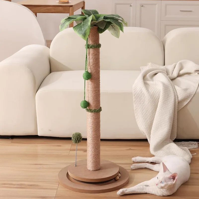 

Sisal cat scratching column cat climbing frame claw grinder cat scratching board rubbing hair scratching itching coconut tree