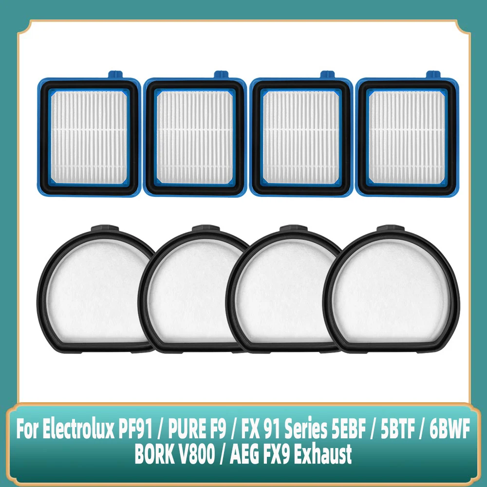 

Filters Compatible For Electrolux PF91 / PURE F9 / FX 91 Series 5EBF / 5BTF / 6BWF / BORK V800 / AEG FX9 Exhaust Spare Parts