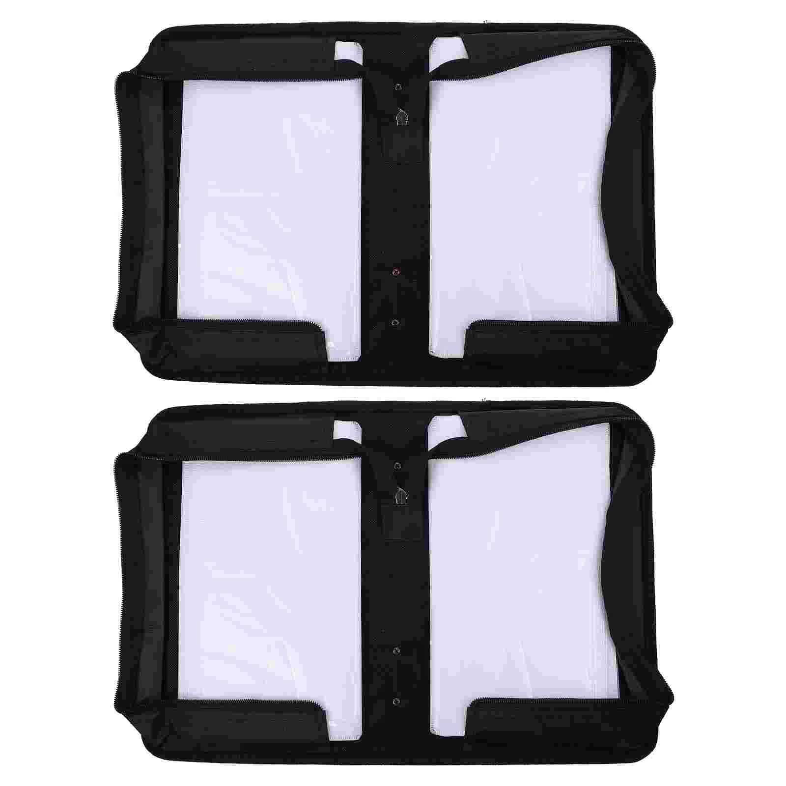 

2 Pcs Dvd Portable CD Case CDs Storage Bag Pocket Holder Pu Binder DVDs Wallet Disc