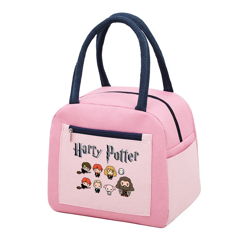 Magic School Lunch Bag Cute Anime Color Insertion Large Inspection Bag Portable Keep Warm Student Kid Bag Birthday Gifts