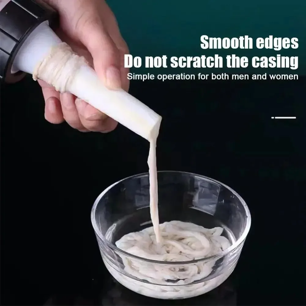 Ręczna maszynka do kiełbas, pionowa maszynka do kiełbas z uchwytem w kształcie litery T i 3 dyszami, domowa maszynka do napełniania kiełbas do kuchni ​