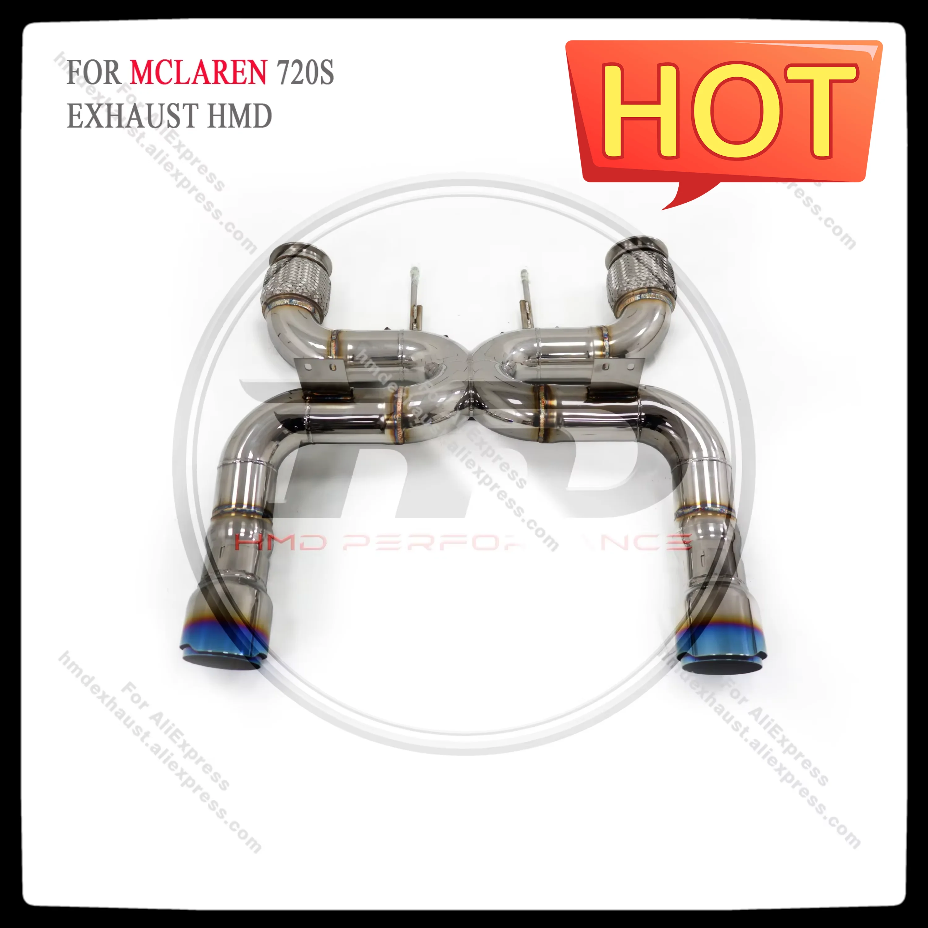 

HMD Exhaust System Stainless Steel Performance Catback for McLaren 720S Without Valve Version