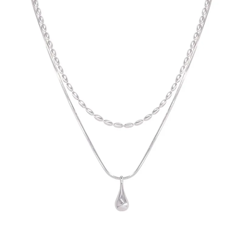 PANJBJ 925 Sterling Silber Unregelmäßige Shell Halskette für Frauen Minimalismus Mode Design Trend Süße Schmuck Geschenk Dropshipping – Detail 19