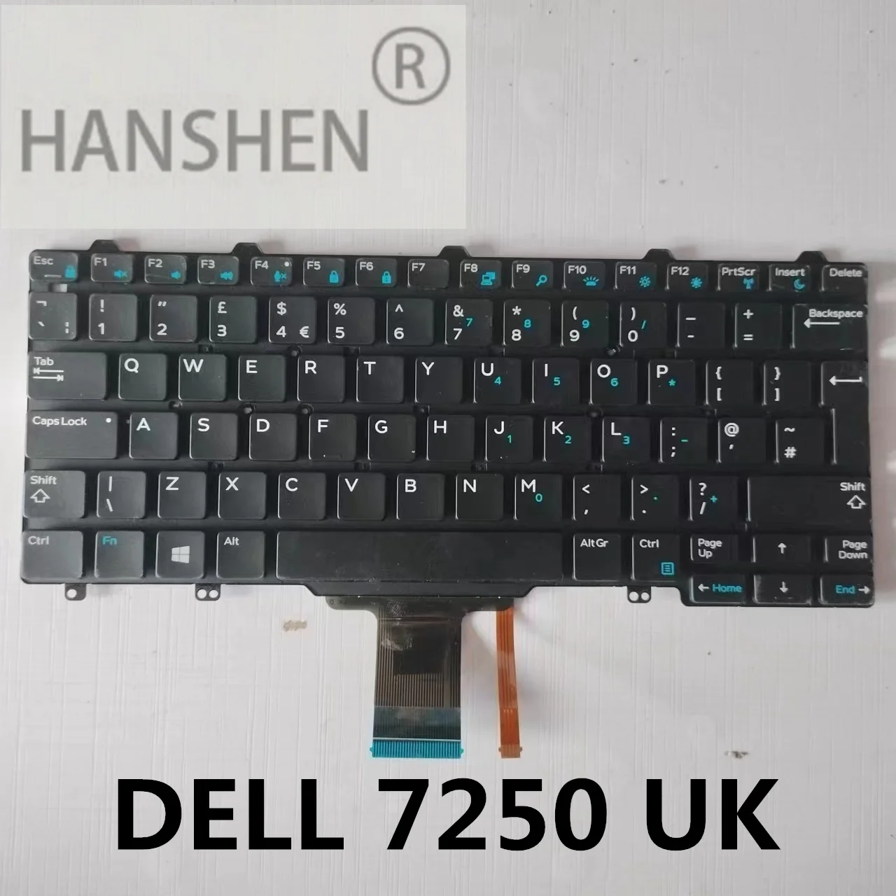 HANSHEN Suitable for Dell E7250 E7270 Black Laptop Keyboard