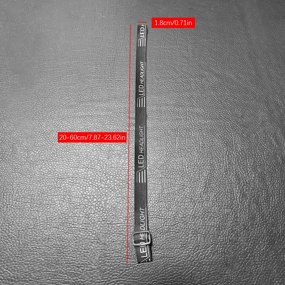 1/2/5PCS New Black Elastic Head Strap Belt Adjustable Headband For Flashlight Headlight Headlamp Outdoor image 2