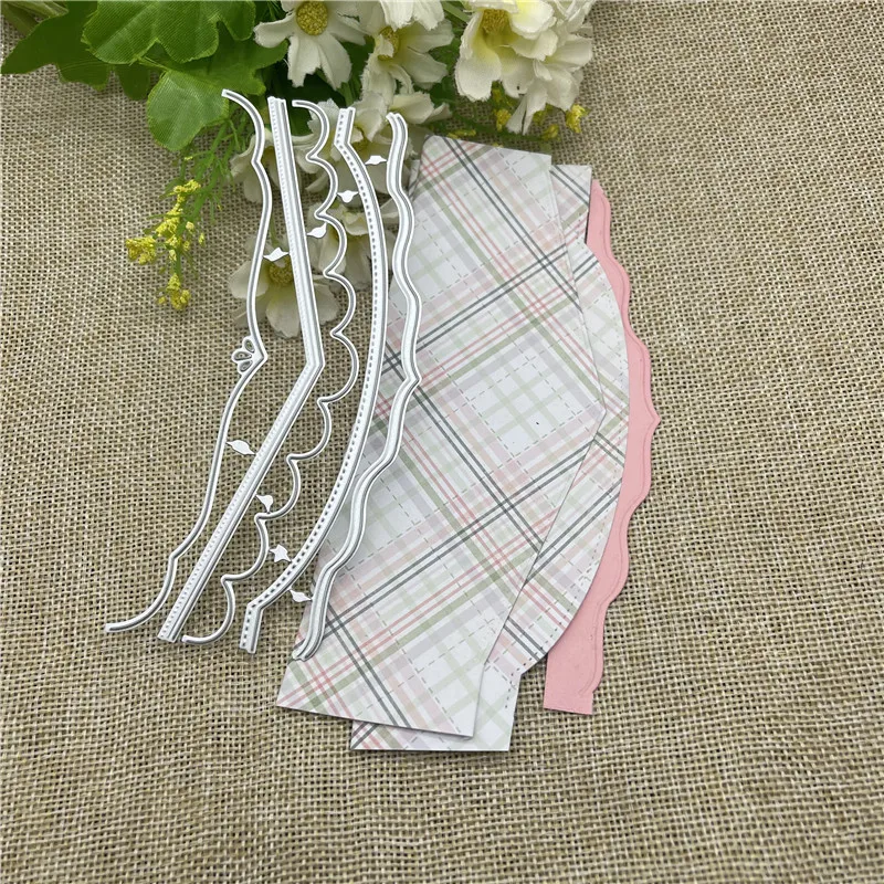 5pcs/Set Edges Lace Border Dies Metal Cutting Dies Stencils For DIY Scrapbooking Decorative Embossing Handcraft Template