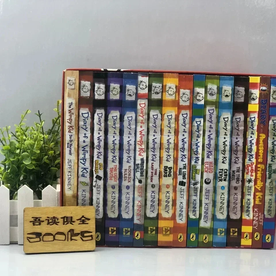 Full Set 16 Books Diary of Wimpy Kid English Book Diary of Wimpy Kid Boxed Children's Fiction Books