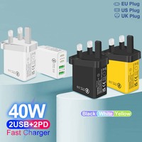 40W USB Charger 4 Ports Quick Charge QC3.0 Mobile Phone Charger Adapter For EU/US Plug iPhone Samsung Xiaomi Wall Mobile Charger