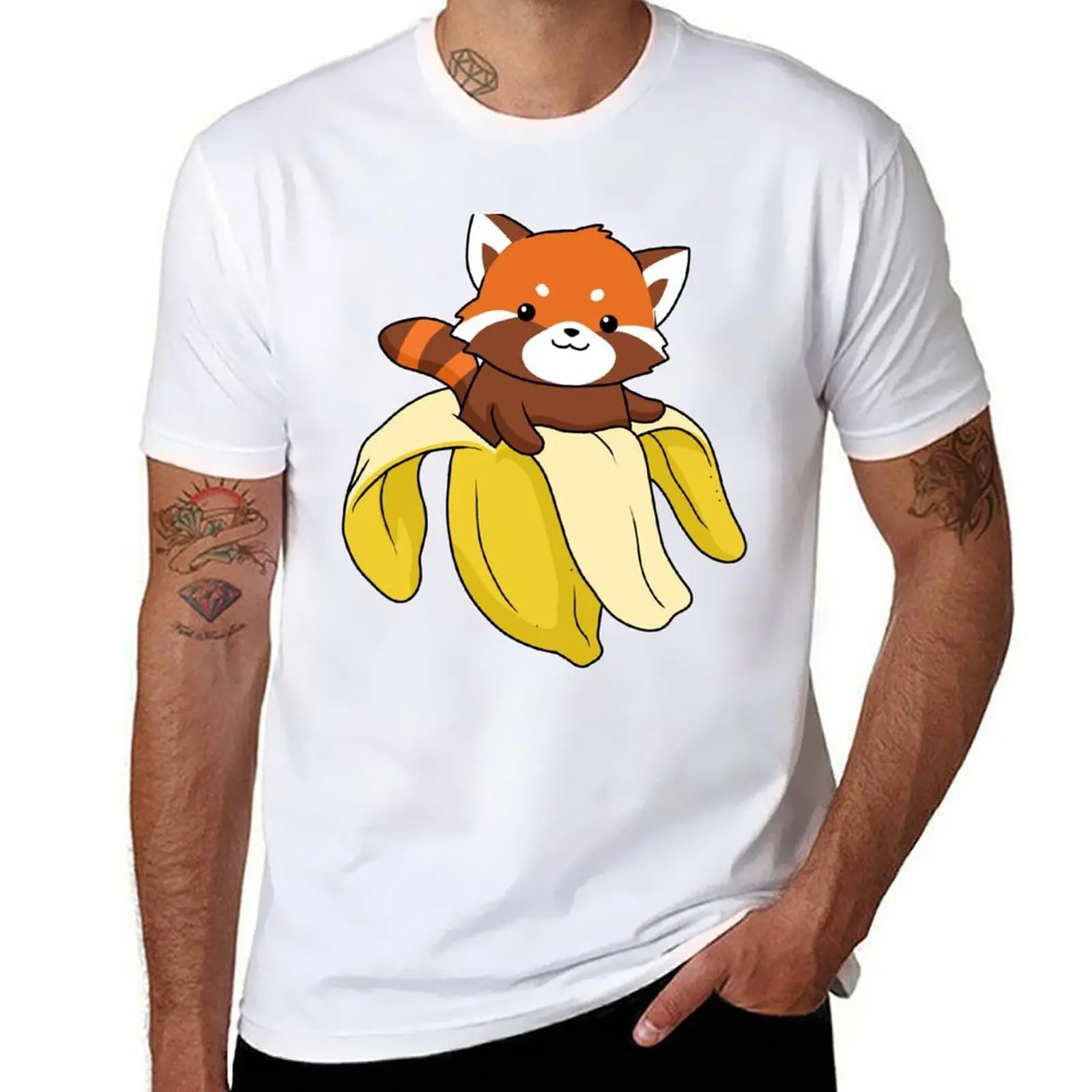 

Funny Red Panda Shirt Kids Banana Gift Men Women Red Panda T-Shirt t shirts for man cotton t shirt man casual T-Shirt