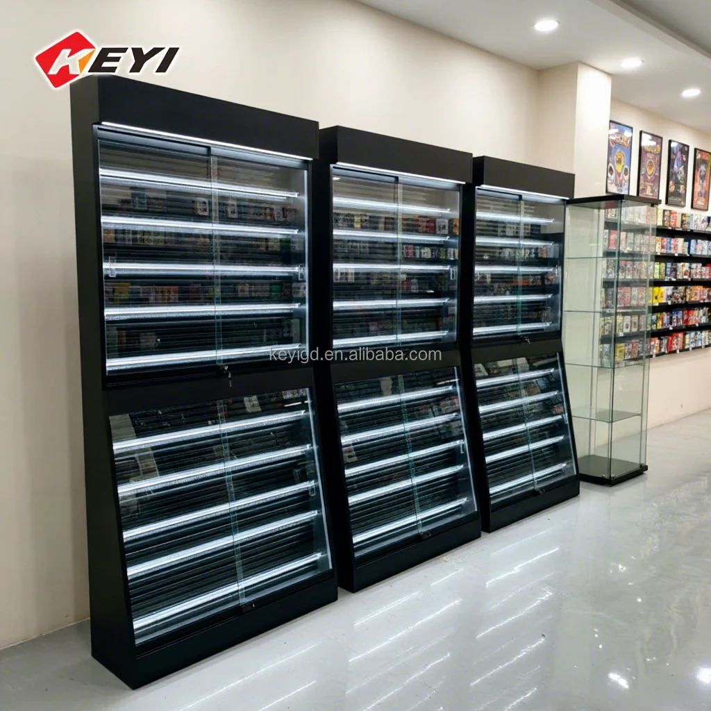 Graded Sports Card Display Case Lockable Trading Card Collector Wall Display Rack