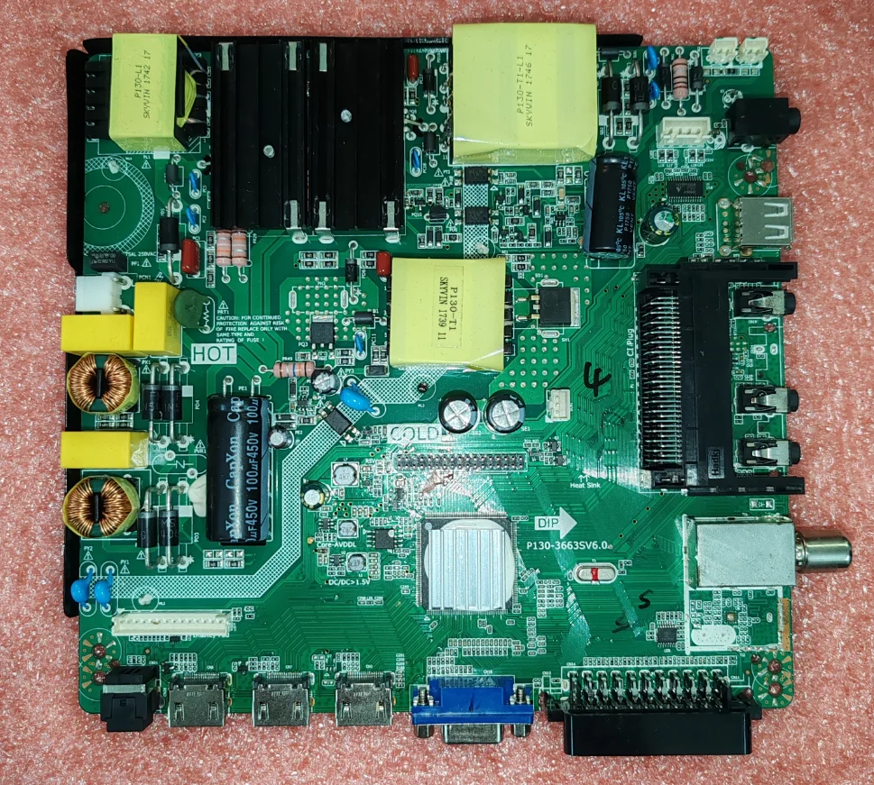 

P130-3663SV6.0 Three in one TV motherboard tested well BH-17303 for 120V--134V 600ma 110v