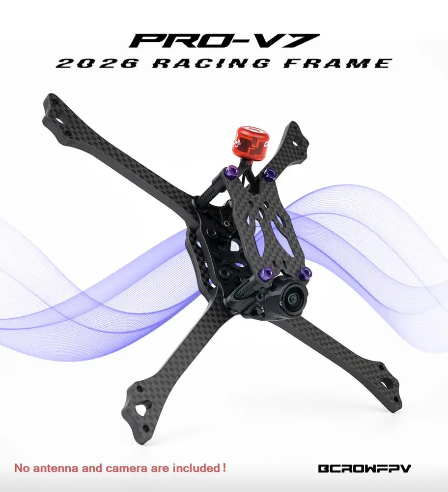 Bcrowfpv Pro-v7 Racing Drone Frame Kit 2026 New Model, Carbon Fiber Fpv Quadcopter Frame For 5 Inch Diy Drone