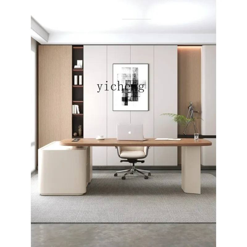 CZ-27  French Cream Wind Solid Wood Corner Desk Premium Study Computer Desk