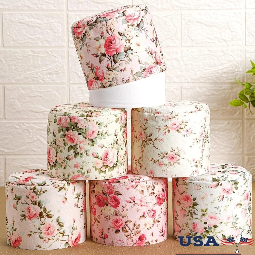 

6 шт. многоразовые фетровые чехлы для рулонов туалетной бумаги, прочный декоративный держатель, обычные рулоны ткани 4,3x5,1 дюйма