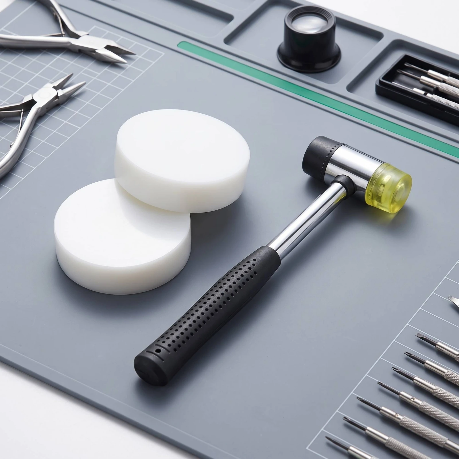 circlet-shaping-tool-nylon-circlet-mandrel-with-rubber-mallet-jewelry-tool-with-mallet-high-quality-kit-textured-grip