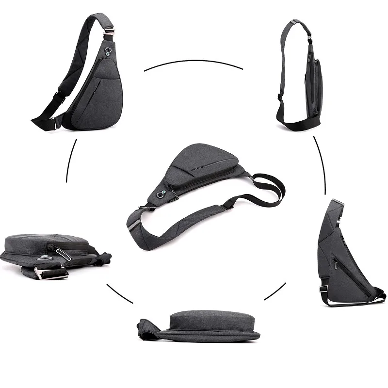 Chest Bag Men's New Waterproof Travel Small Backpack Shoulder Crossbody