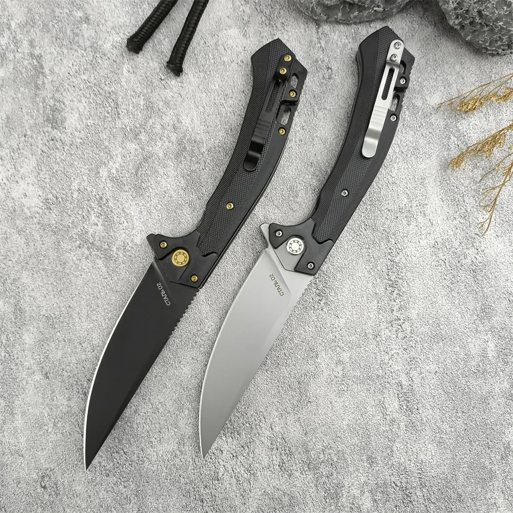 Russia HOKC Folding Knife Sharp D2 Blade G10 Handle Outdoor Tactical Pocket Knife Camping Survival EDC Multi-Purpose Tool