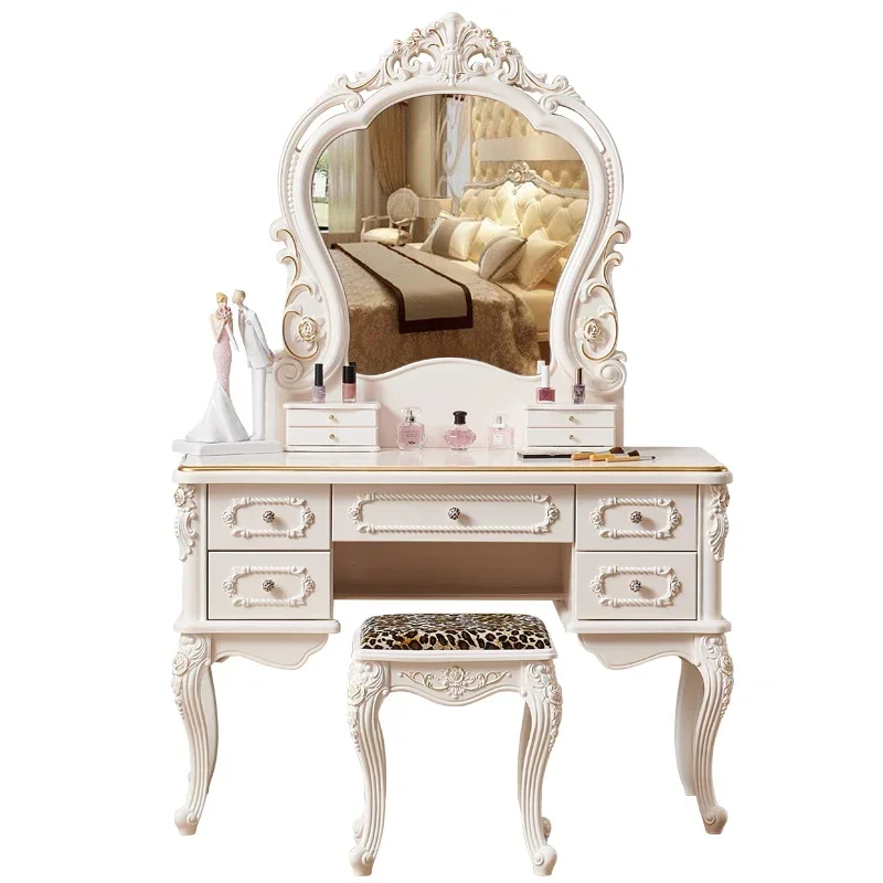 Kids Baby Wedding Dresser Table Men Beige Legs Make Up Storage Dressing  White Drawers Penteadeiras De Maquiagem Funiture