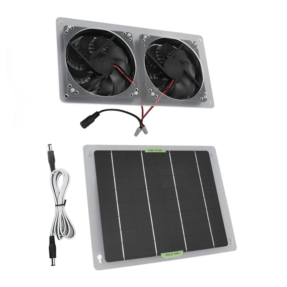 100W 12V Solar Panel Air Extractor Ventilator Waterproof Outdoor Camping Exhaust Fan Set Portable For Dog Chicken Pet House