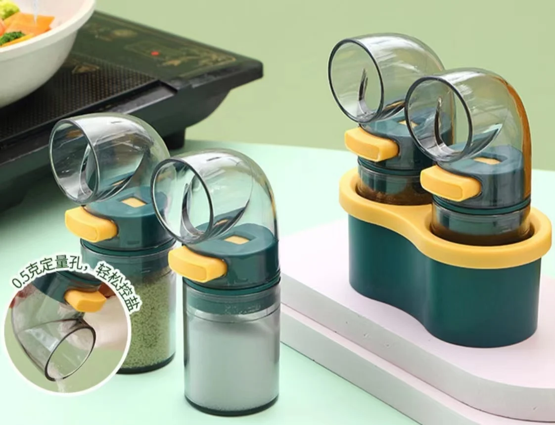 

Quantitative Seasoning Bottle Control Salt Shaker Plastic Box Household Sprinkle Jars For Spices Kitchen Utensils