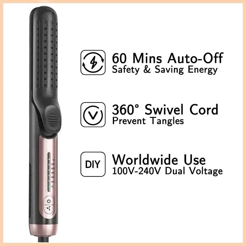 2 In 1 Ceramic Cool Airflow Hair Styler piastra per capelli portatile e bigodino piastra galleggiante 3D Cool Air Styler Flat Iron