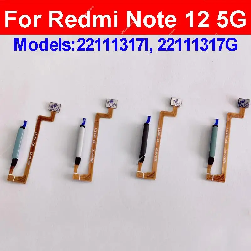 

Fingerprint Flex Cable For Xiaomi Redmi Note 12 5G Power Button Unlock Home Key Touch FingerPrint Sensor Flex Ribbon Parts