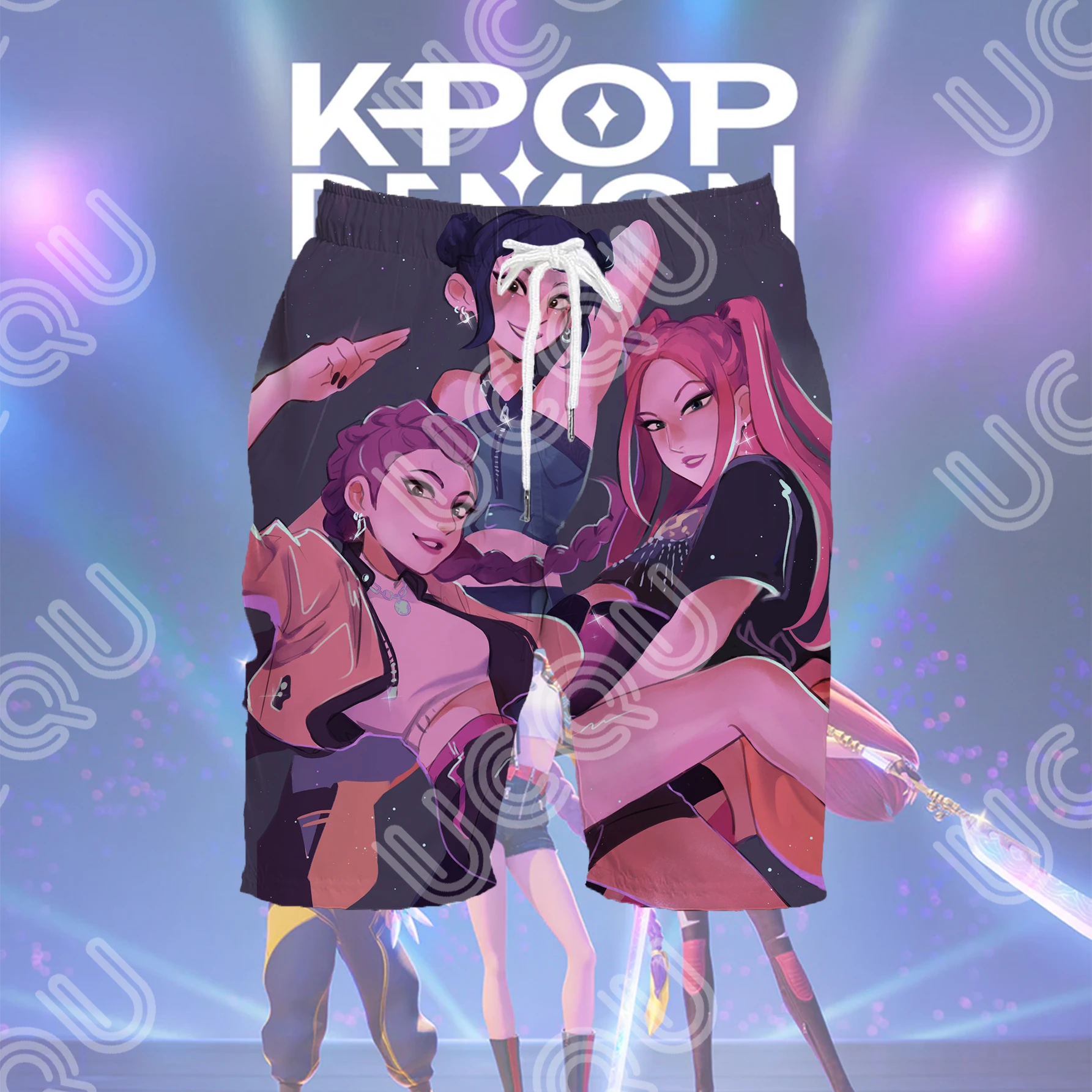 

Hot Selling Kpop Demon Hunters Derpy Tiger Print Shorts Home Shorts Trend Casual Men Women Halloween Christmas Role Play Costume