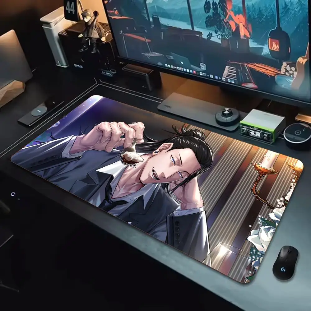 

Game Geto Suguru Juju Mouse Pad Keyboard Desk Mats, Kawai Rubber, Non-Slip Desk Mat, XXL90x40cm