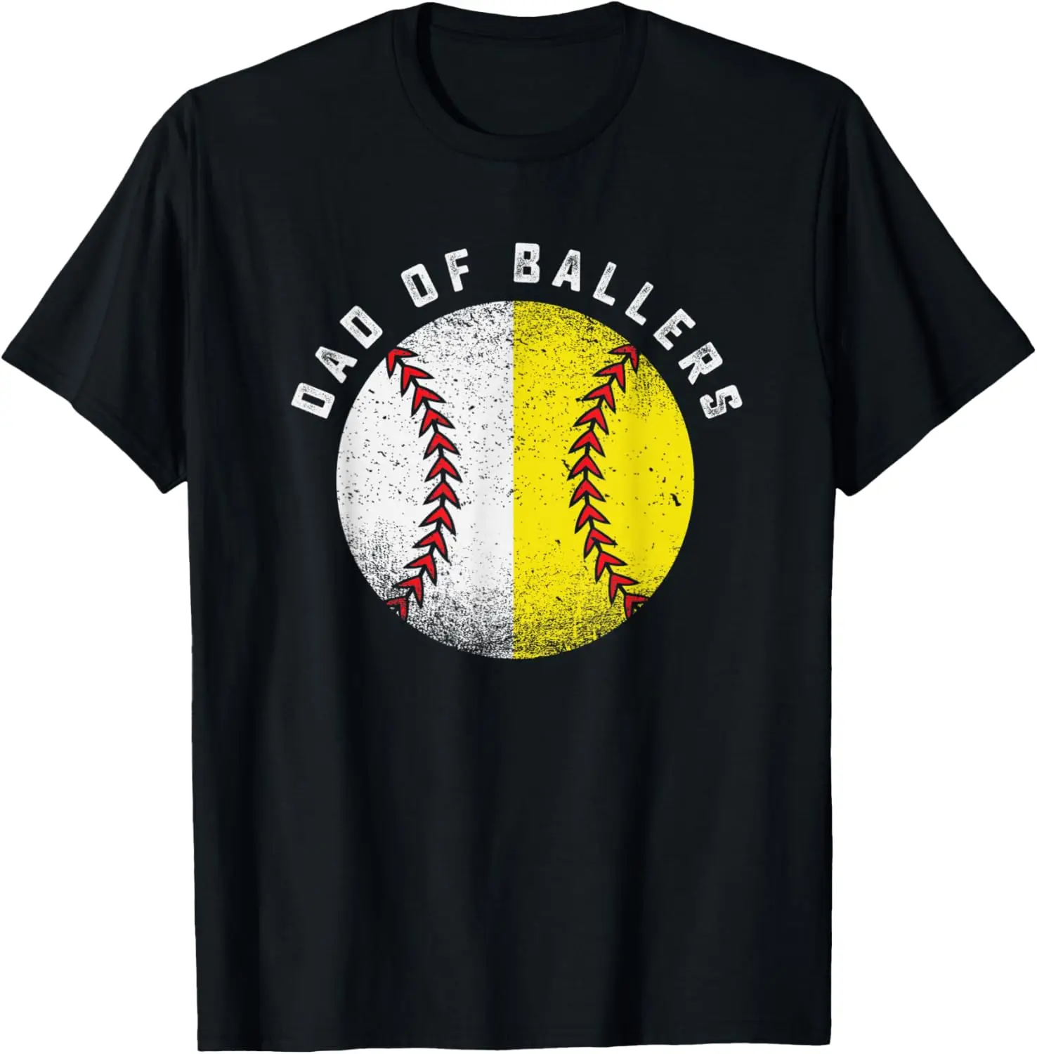 Dad Of Ballers Gift Baseball Softball Tee ball Youth League T-Shirt