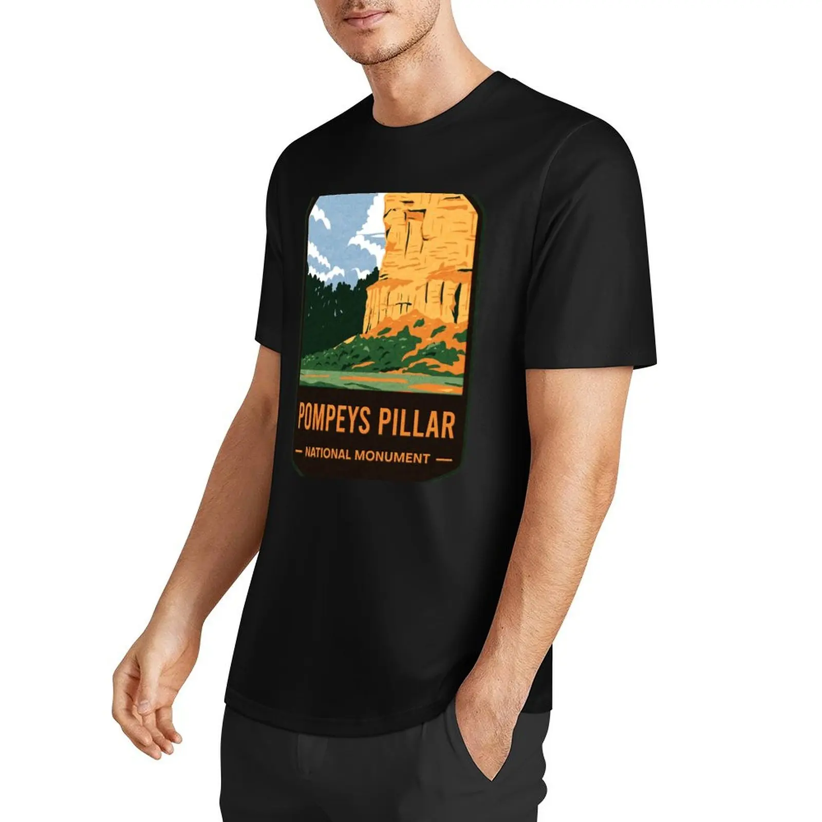 Pompeys Pillar National Monument T-Shirt summer clothes plus size tops anime t shirts mens big and tall t shirts