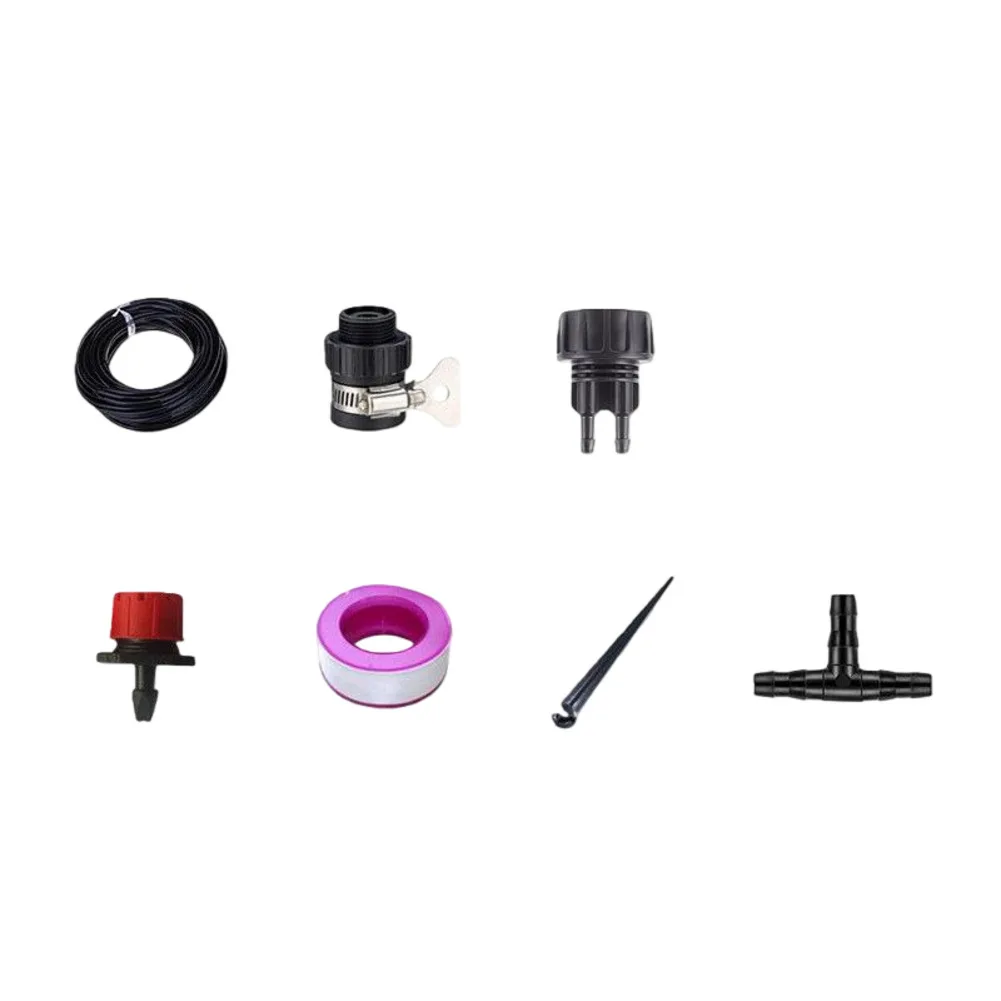 25 Meter Drip Irrigation System for Balcony Gardens - Automatic Timer-Compatible Kit for Potted Plants and Terraces