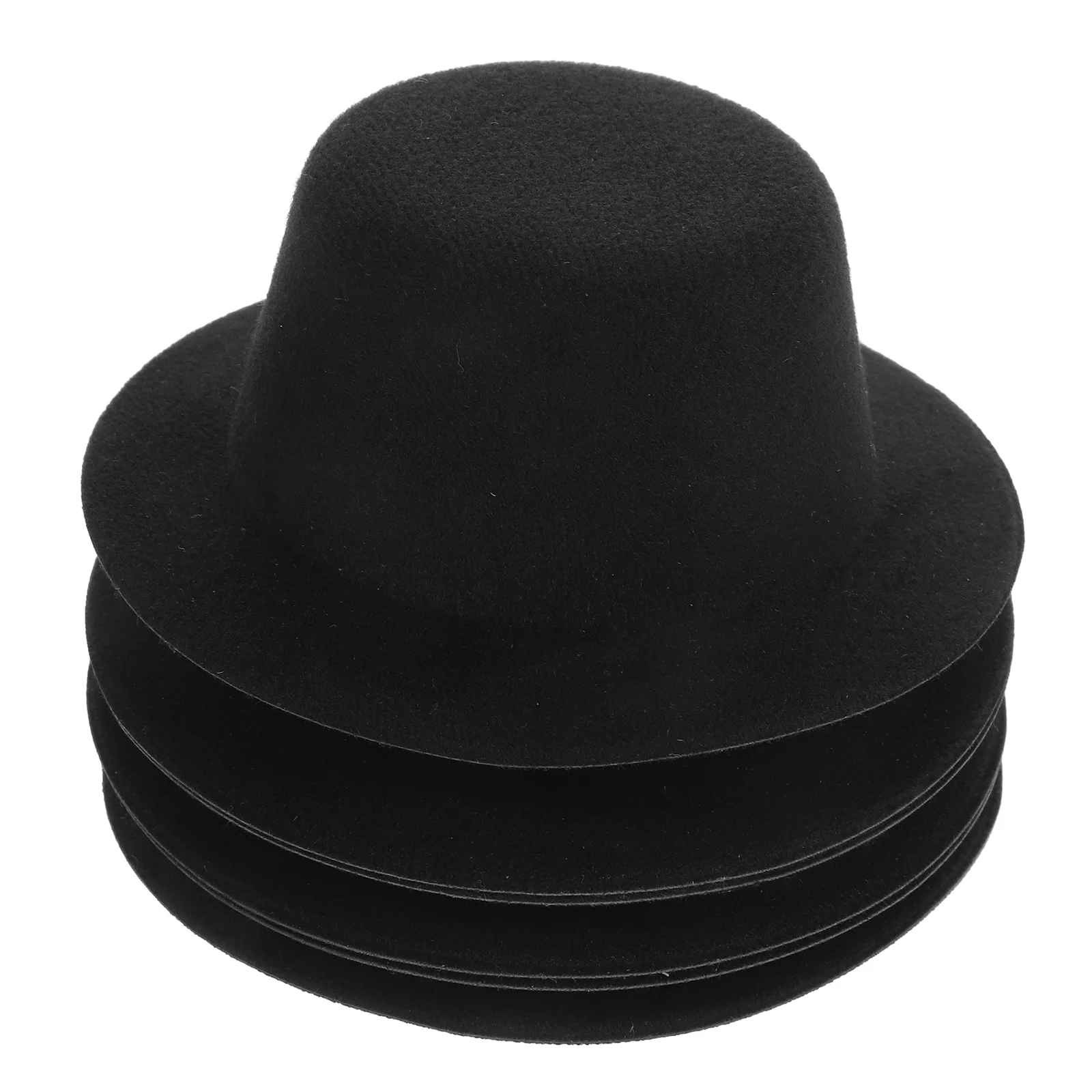 

6Pcs Handcraft Hat Blanks Felt Mini Top Hats for DIY Snowman Crafts Wide Brim Decorative Tiny Hats for Christmas Party Supplies