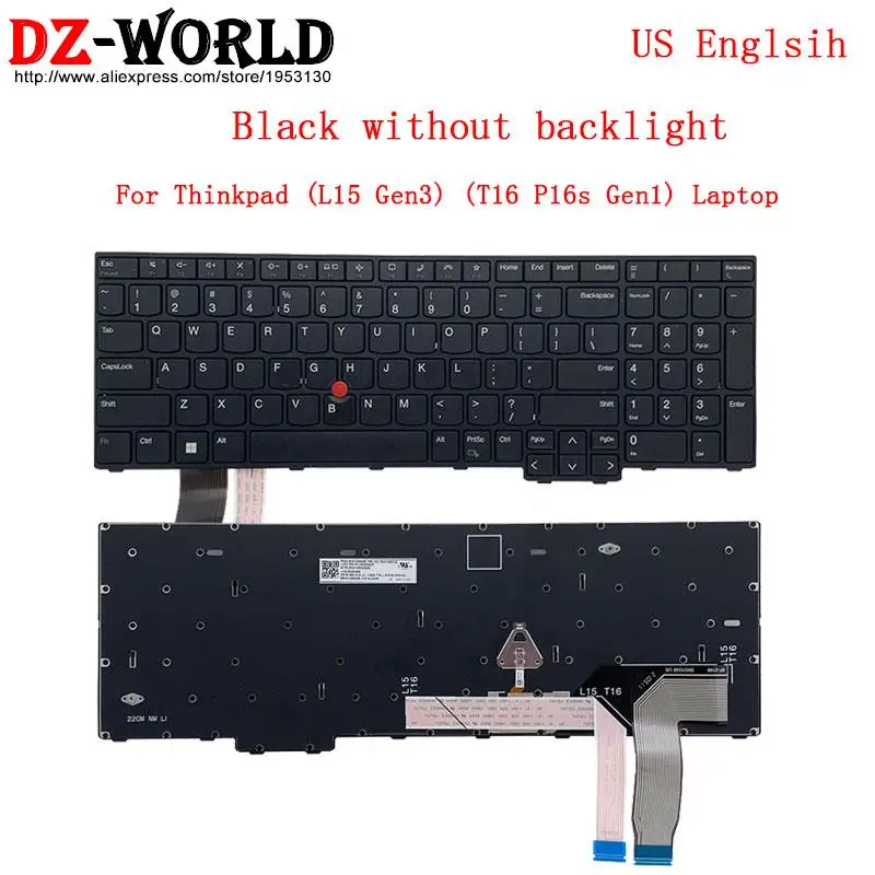 米国英語バックライトキーボードレノボthinkpad L15 Gen3 T16 P16s