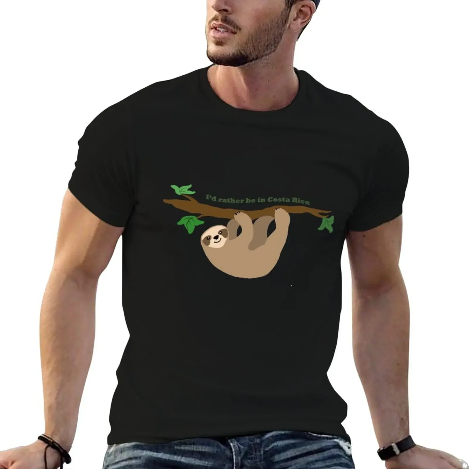 

I'd rather be in Costa Rica T-Shirt man t shirt customizeds baggy shirts cute clothes t shirt men 100℅ cotton