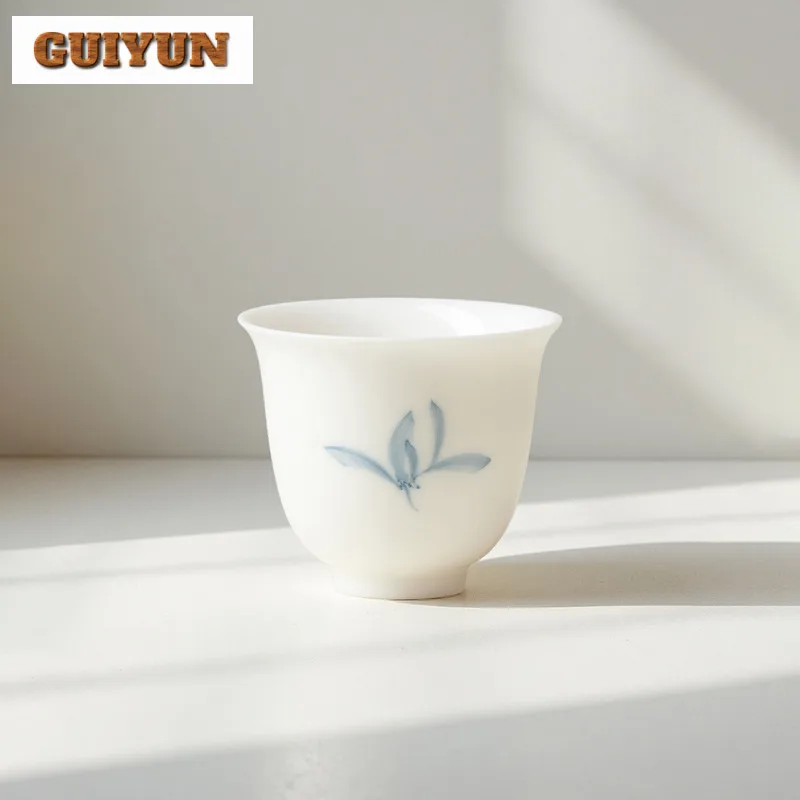 

2 шт./лот, 50 мл, ручная роспись, чайная чашка с орхидеей, антикварная чашка для чая, чашка для дегустации чая, ароматическая чашка Jianzhan Master Cups, посуда для напитков