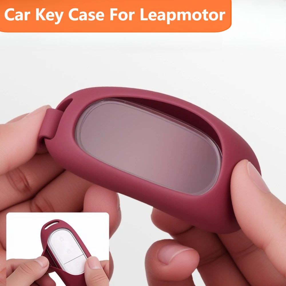 

For Leapmotor C10 B10 C11 C01 C16 Liquid Silicone Car Key Case Cover Anti Scratch Auto Remote Protective Shell Car Accessories