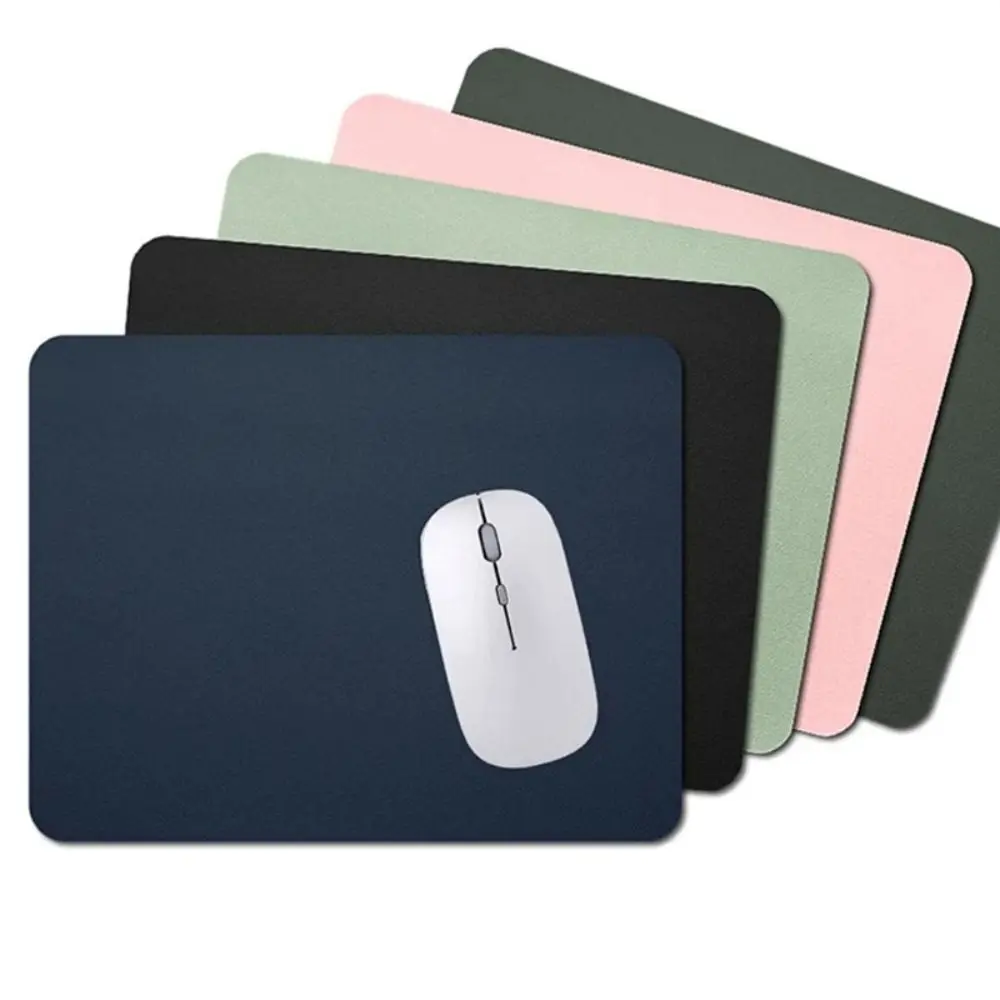 Professional Leather Mouse Pad Non-slip Wear Resistant Gaming Desk Mat Solid Color Universal Mousepad Home Office