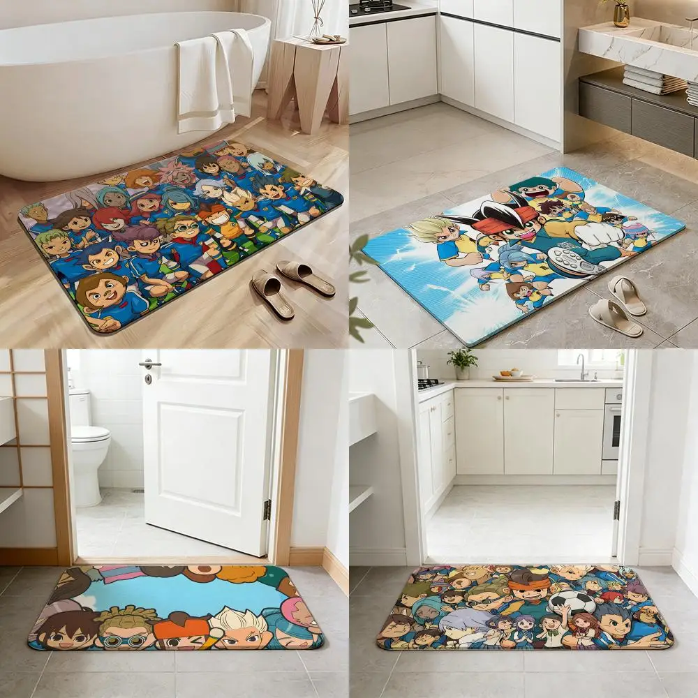 Anime - I-Inazuma E-Elevens Floor Mat Non-slip Quick-dry Diatomaceous Earth Bath Mat, Absorbent Doormat