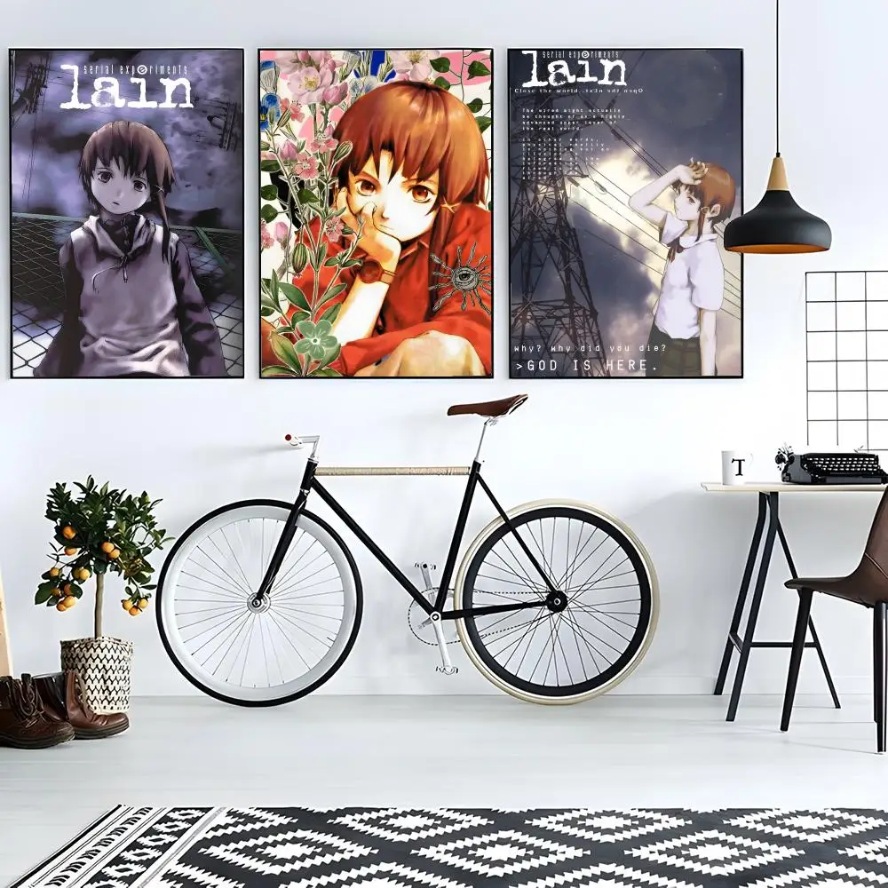 cyberpunk anime S-Serial Experiments Lain Poster retro art restaurant bar decoration
