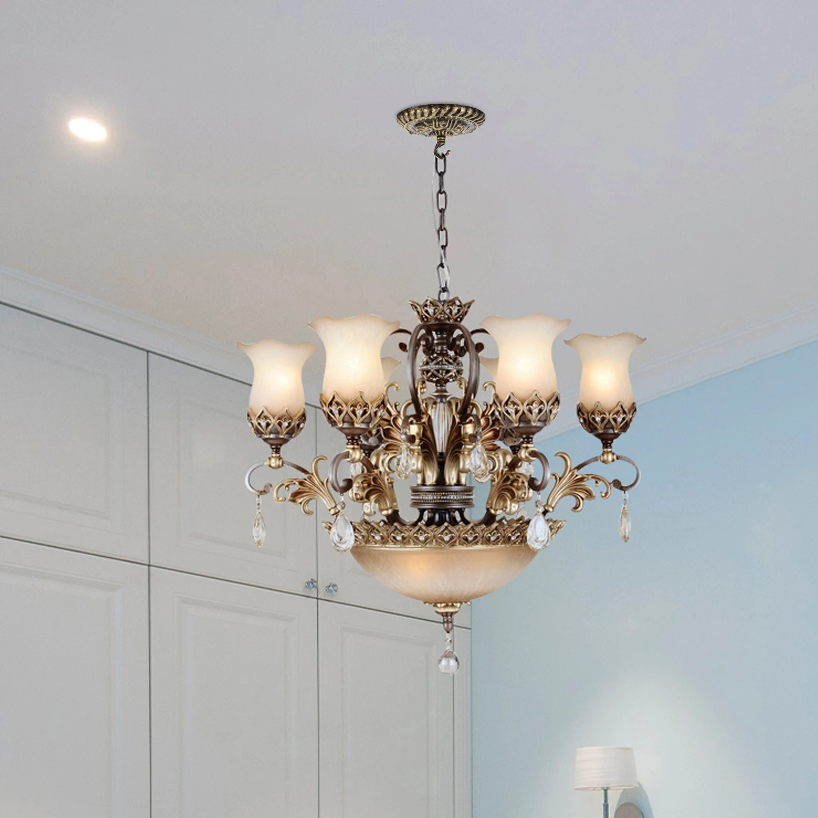 

Retro Iron Steel Zinc Alloy Ceiling Lampshade Cover Plate Decorative Lights Canopy MountingVintage Chandelier Hardness Non