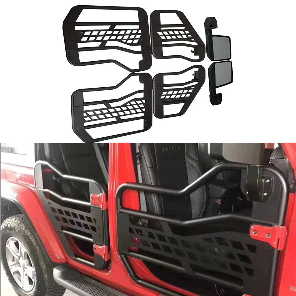 

To Japan 4 Door Summer Tubular Doors with Side View Mirror for Jeep JL Wrangler 2018+ 4 Doors JL1078 LantSun