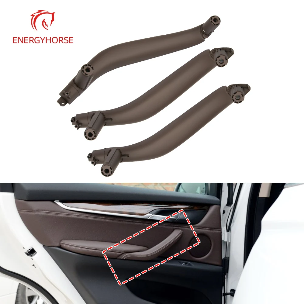 

3Pcs LHD Car Interior Door Inside Pull Handle Sets Replacement For BMW X5 X6 F15 F16 2014-2018