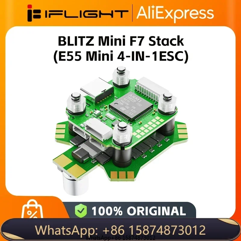 iFli ght BLITZ Mini F7 Stack with BLITZ Mini F7 V1.1 Fli ght Controller / BLITZ Mini E55 4-IN-1 2-6S ESC for FPV parts