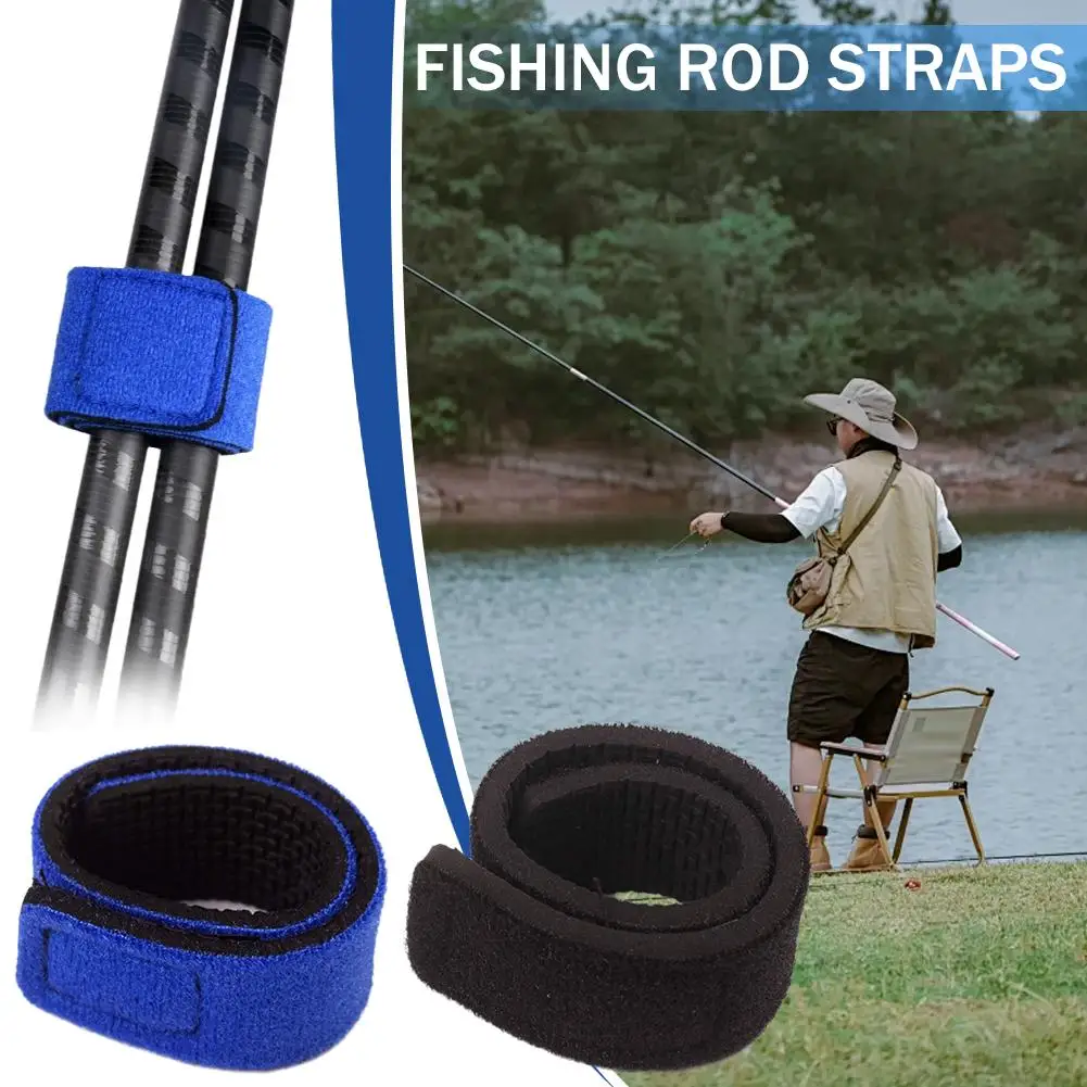 3pcs Fishing Rod Tie Holders Straps Fishing Rod Belt Ties Stretchy Straps Elastic Magic Bundle Strap Protects Outdoor Fishing