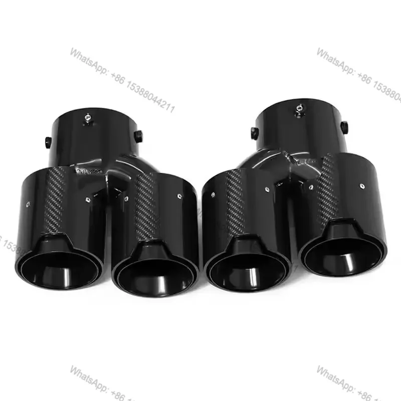 Hot Sale Car Carbon Fiber Exhaust Tips M Performance System Muffler Tip Exhaust Pipes for G20 G21 G22 G23 G42 M240i M340i