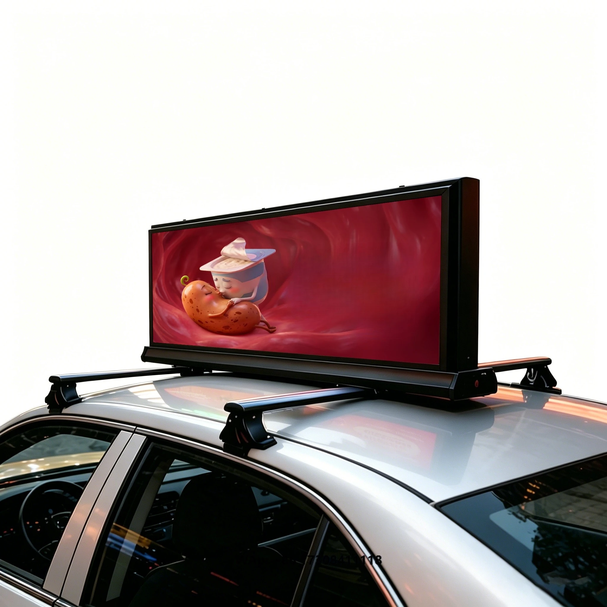 Double-sided LED intelligent advertising roof LED display P1.8 P2.5 P3mm 4500nits taxi digital LED screen