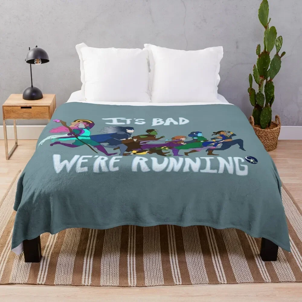 

It's Bad, We're Running Throw Blanket Plush Fashion Sofas christmas gifts Blankets