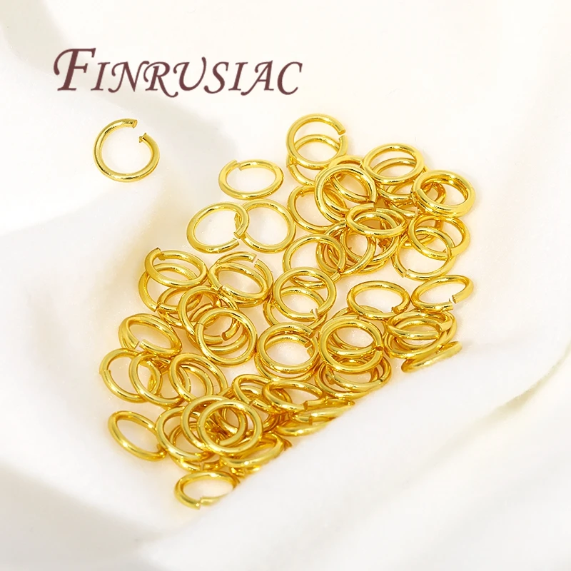 20-200Pcs 3-8mm Gold Plated Split Ring Open Jump Rings Connectors For DIY Jewelry Making Supplies Connecting Rings