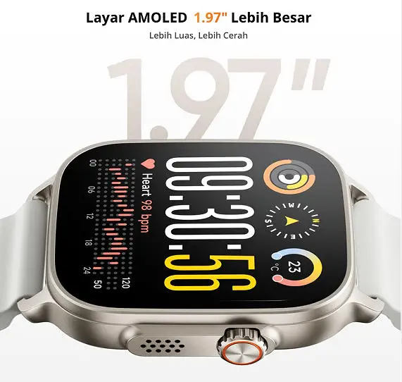 الإصدار العالمي من ساعة Realme 5 1.97 بوصة 600nits AMOLED 460mAh عمر بطارية 14 يومًا 300+ موضوعات تدعم نظام تحديد المواقع GNSS IP68 مقاوم للماء #3